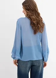 Blouse en mousseline à volants, bonprix