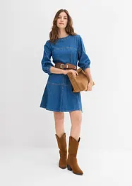 Robe en jean à manches ballon, bonprix