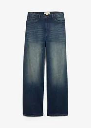 Jean droit et loose, taille haute, peu extensible, bonprix