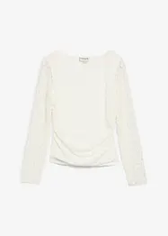 T-shirt manches longues en dentelle, bonprix