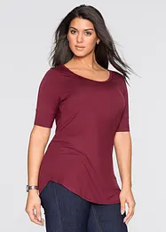 T-shirt à col rond en viscose douce, bonprix
