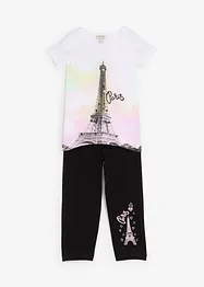 T-shirt + legging 3/4 (ens. 2 pces) 100% coton, bonprix