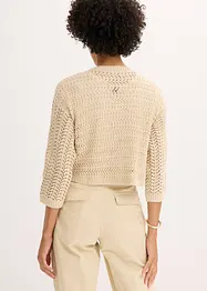 Bolero in Häkel-Optik, halbarm, bonprix