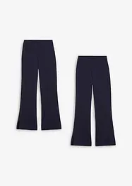 Pantalon évasée en coton extensible avec fentes sur les côtés, bonprix