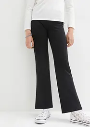 Pantalon évasée en coton extensible avec fentes sur les côtés, bonprix