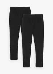 Leggings aus elastischem Bio-Baumwoll-Mix (2er Pack), bonprix