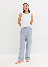 Pyjama mit Ripp Top und gewebter Hose, bonprix