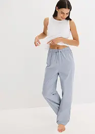 Pyjama mit Ripp Top und gewebter Hose, bonprix