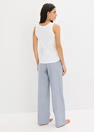 Pyjama mit Ripp Top und gewebter Hose, bonprix