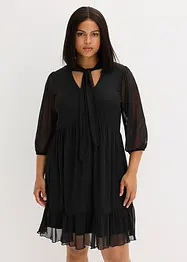 Mesh-Jerseykleid mit Schluppe, bonprix