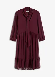 Mesh-Jerseykleid mit Schluppe, bonprix