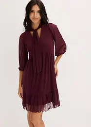 Mesh-Jerseykleid mit Schluppe, bonprix