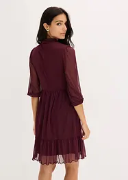 Mesh-Jerseykleid mit Schluppe, bonprix
