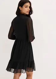 Mesh-Jerseykleid mit Schluppe, bonprix