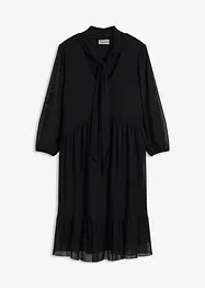 Mesh-Jerseykleid mit Schluppe, bonprix