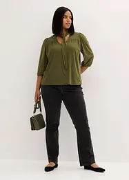 Mesh-Shirt mit Schluppe, bonprix