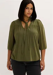 Mesh-Shirt mit Schluppe, bonprix
