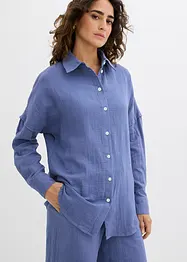Oversize-Hemd aus luftigem Musselin, bonprix