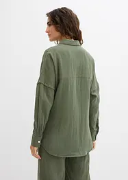 Oversize-Hemd aus luftigem Musselin, bonprix