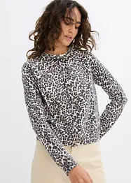 Feinstrickjacke mit Leopardenmuster, bonprix