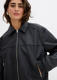 Oversize Lederimitat-Jacke, bonprix