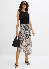 Midirock aus feinem Chiffon, bonprix
