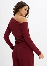 One-Shoulder-Shirt aus strukturiertem Crêpe, bonprix
