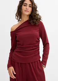 One-Shoulder-Shirt aus strukturiertem Crêpe, bonprix