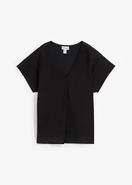 Shirt mit Seidenanteil und Webeinsatz, bonprix