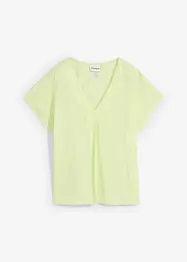 Shirt mit Seidenanteil und Webeinsatz, bonprix