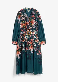 Midikleid aus Ramie (2 tlg.Set mit Gürtel), bonprix