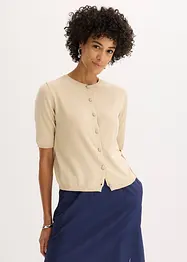 Feinstrickjacke mit kurzen Ärmeln, bonprix
