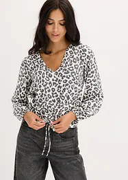 Kurze Bluse mit Raffungen, bonprix