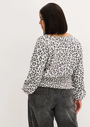 Kurze Bluse mit Raffungen, bonprix