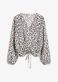 Kurze Bluse mit Raffungen, bonprix