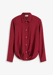 Bluse mit Wickel-Detail aus strukturiertem Material, bonprix