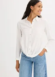 Bluse mit Wickel-Detail aus strukturiertem Material, bonprix