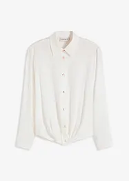 Bluse mit Wickel-Detail aus strukturiertem Material, bonprix
