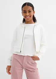 Kapuzen-Sweatjacke aus reiner Bio-Baumwolle, bonprix