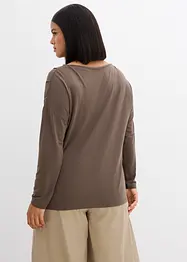 T-shirt manches longues en viscose extensible, bonprix