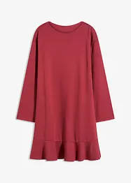 Kurzes Kleid mit Volant aus Punto di Roma, bonprix