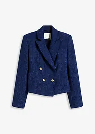 Doppelreihiger Kurzblazer mit Strukturmuster, bonprix