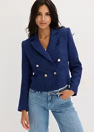 Doppelreihiger Kurzblazer mit Strukturmuster, bonprix