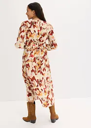 Bedrucktes Midikleid mit Lurex, bonprix
