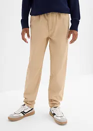 Pantalon droit taille élastiquée, 100% coton, bonprix