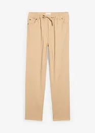 Pantalon droit taille élastiquée, 100% coton, bonprix