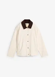 Twill-Jacke mit Cordkragen, bonprix