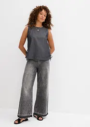 Wide-Leg-Jeans High Waist, cropped, bonprix