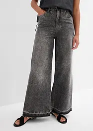 Wide-Leg-Jeans High Waist, cropped, bonprix