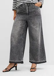 Wide-Leg-Jeans High Waist, cropped, bonprix